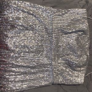 Strapless Sequin adrianna papell gown